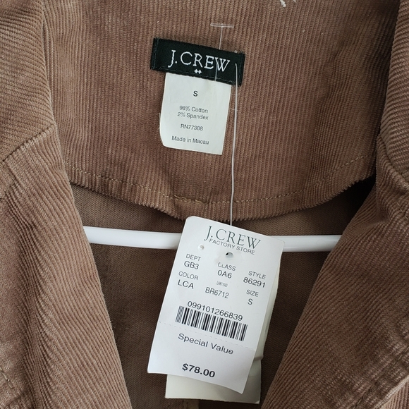 J.Crew Corduroy Blazer Size "S" New. - Picture 7 of 8